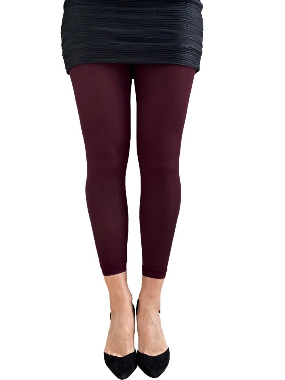 Damson Footless Tights opaque